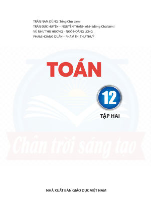 Toán lớp 12 tập 2 Chân Trời Sáng Tạo